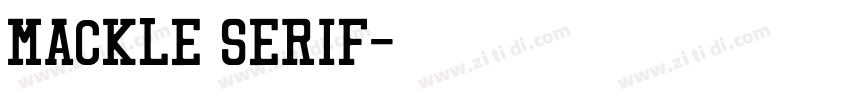 Mackle Serif字体转换